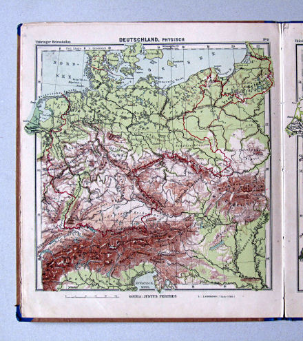 Haack, Thüringer Schulatlas, 1932
8. Deutschland, physisch