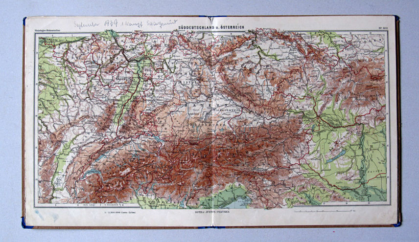 Haack, Thüringer Schulatlas, 1932
10/11. Süddeutschland und Österreich