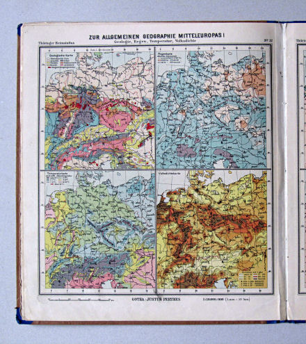 Haack, Thüringer Schulatlas, 1932
12. Zur allgemeinen Geographie Mitteleuropas I