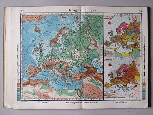 Haack-von Seydlitz, Oberstufen-Atlas, 1913
25. Gebirgsbau Europas
