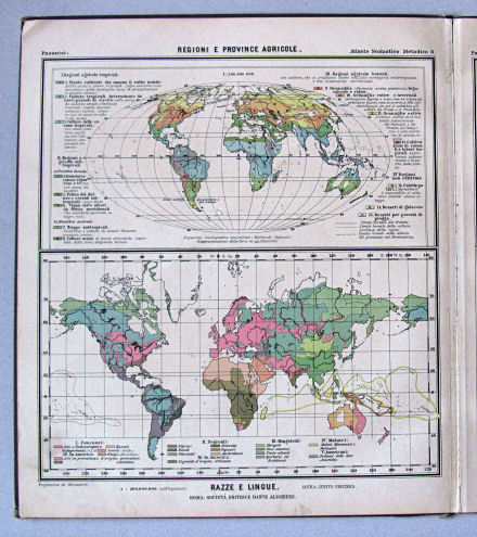 Pasanisi, Atlante Scolastico Metodico, 1900
8. Regioni e province agricole. Razze e lingue