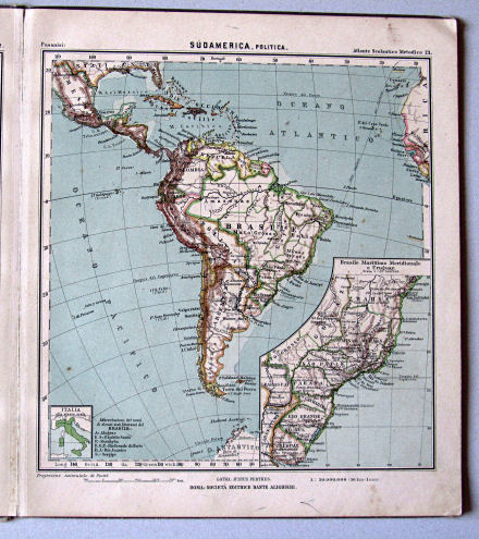 Pasanisi, Atlante Scolastico Metodico, 1900
13. Sudamerica, politica