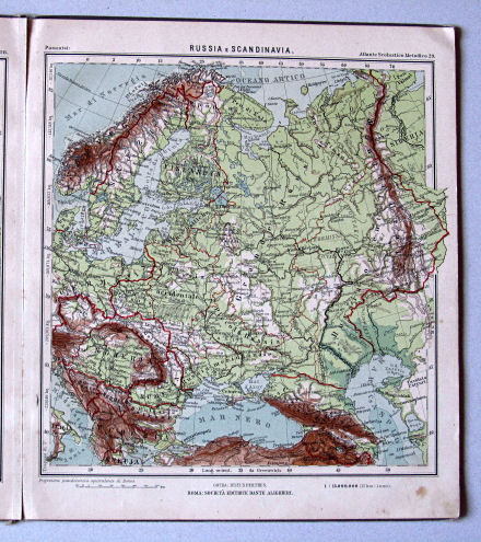 Pasanisi, Atlante Scolastico Metodico, 1900
29. Russia e Scandinavia