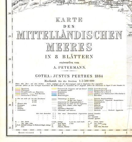 Petermann's Mittelmeer-Karte (1884)
Titel op blad Nº 5