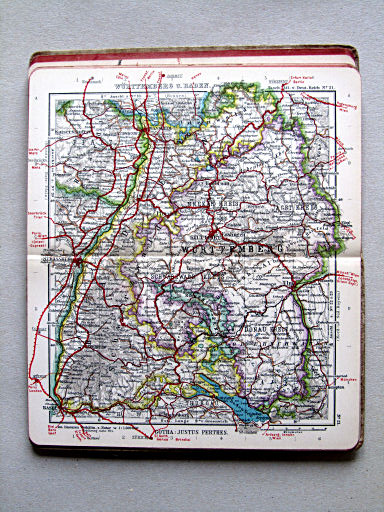 Taschen-Atlas vom Deutschen Reich (1914)
21. Württemberg u. Baden