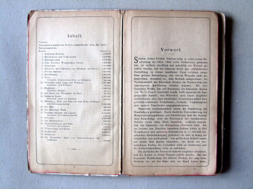 Taschen-Atlas vom Deutschen Reich (1922)
Inhoudsopgave, voorwoord (1) / Table of contents, preface (1)