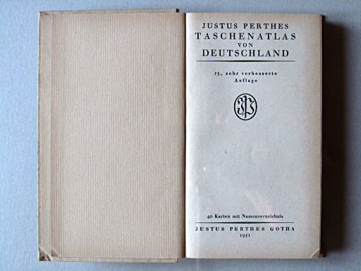 Taschenatlas von Deutschland, 1951
Titelpagina / Title page