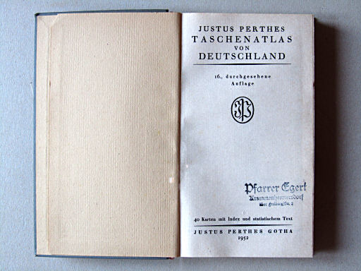 Taschenatlas von Deutschland, 1952
Titelpagina / Title page