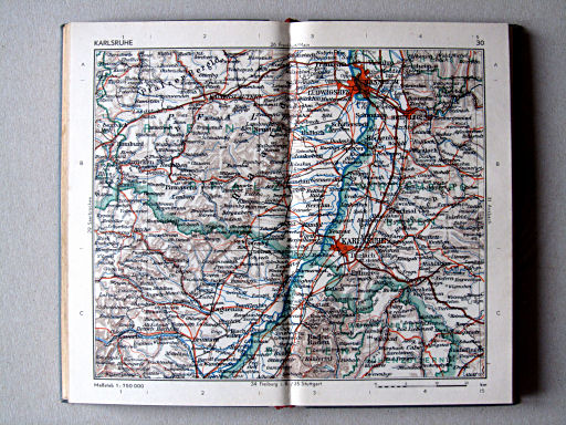 Taschenatlas von Deutschland, 1952
30. Karlsruhe