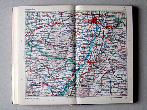 Taschenatlas von Deutschland, 1952
30. Karlsruhe