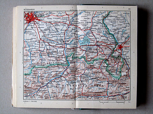 Taschenatlas von Deutschland, 1952
40. Rosenheim