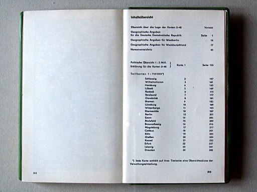 Die beiden deutschen Staaten, 1966
Inhoudsopgave (1) / Table of contents (1)