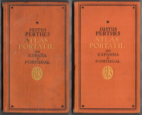 Perthes Atlas portátil de España y Portugal / Espanha e Portugal
Voorkant banden (1938)