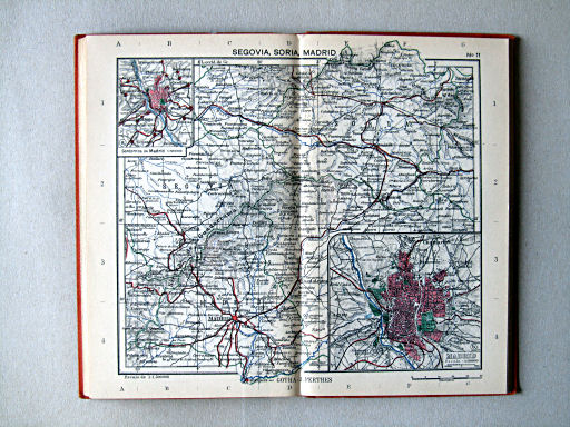 Perthes Atlas portátil de Espanha e Portugal (1938)
11. Segovia, Soria, Madrid