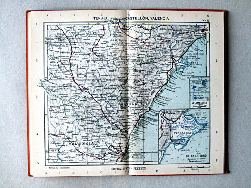 Perthes Atlas portátil de Espanha e Portugal (1938)
13. Teruel, Castellón, Valencia