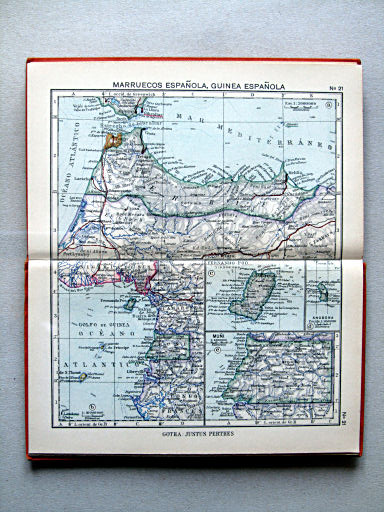 Perthes Atlas portátil de Espanha e Portugal (1938)
21. Marruecos Española, Guinea Española