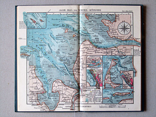 Justus Perthes' See-Atlas (1940)
13. Jade, Elb- und Weser-Mündung