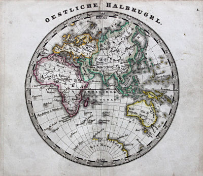 Perthes' Taschen-Atlas über alle Theile der Erde (1845)
1. Oestliche Halbkugel