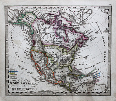 Perthes' Taschen-Atlas über alle Theile der Erde (1845)
6. Nord-America und West-Indien