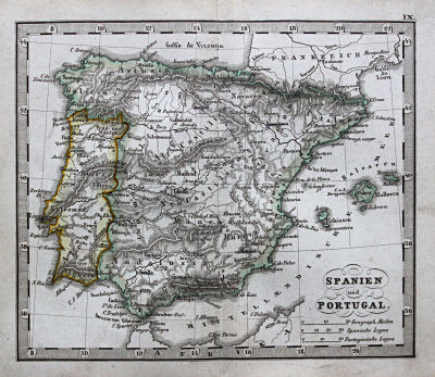 Perthes' Taschen-Atlas über alle Theile der Erde (1845)
9. Spanien und Portugal