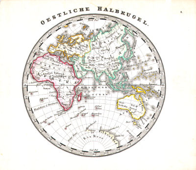 Perthes' Taschen-Atlas über alle Theile der Erde (1850)
1. Oestliche Halbkugel