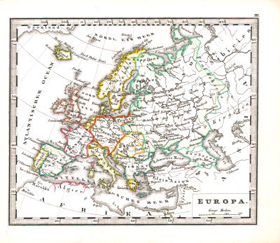 Perthes' Taschen-Atlas über alle Theile der Erde (1850)
3. Europa