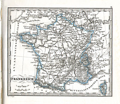 Perthes' Taschen-Atlas über alle Theile der Erde (1866)
10. Frankreich