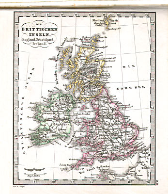 Perthes' Taschen-Atlas über alle Theile der Erde (1866)
12. Die Britischen Inseln. England, Schottland, Ireland