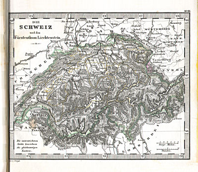 Perthes' Taschen-Atlas über alle Theile der Erde (1866)
18. Die Schweiz und das Fürstenthum Liechtenstein