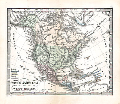 Perthes' Taschen-Atlas über alle Theile der Erde (1878)
6. Nord-America und West-Indien