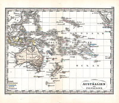 Perthes' Taschen-Atlas über alle Theile der Erde (1878)
8. Australien und Polynesien