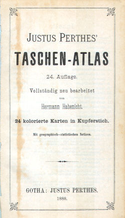 Perthes' Taschen-Atlas (1888)
Titelpagina / Title page