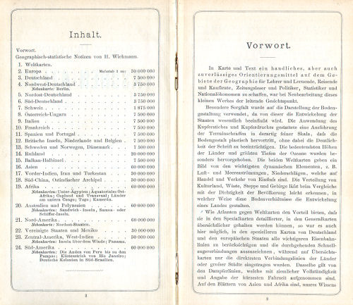 Perthes' Taschen-Atlas (1888)
Inhoudsopgave, voorwoord (1) / Table of contents, preface (1)