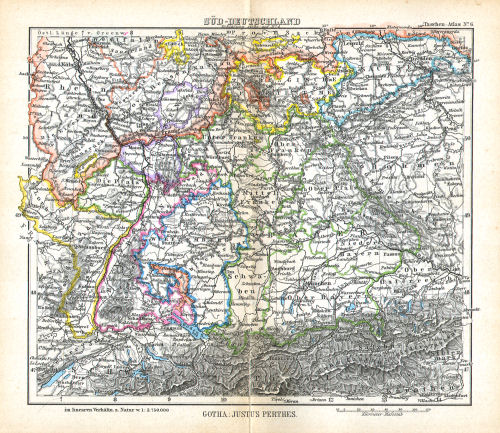 Perthes' Taschen-Atlas (1888)
6. Süd-Deutschland