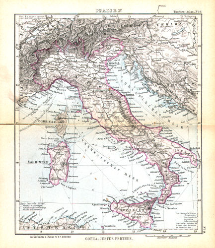 Perthes' Taschen-Atlas (1888)
9. Italien