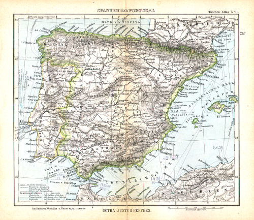 Perthes' Taschen-Atlas (1888)
11. Spanien und Portugal