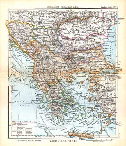 Perthes' Taschen-Atlas (1888)
15. Balkan-Halbinsel