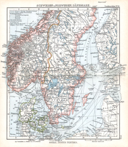 Perthes' Taschen-Atlas (1902)
13. Schweden u. Norwegen, Dänemark