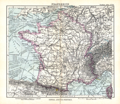 Perthes' Taschen-Atlas (1913)
10. Frankreich