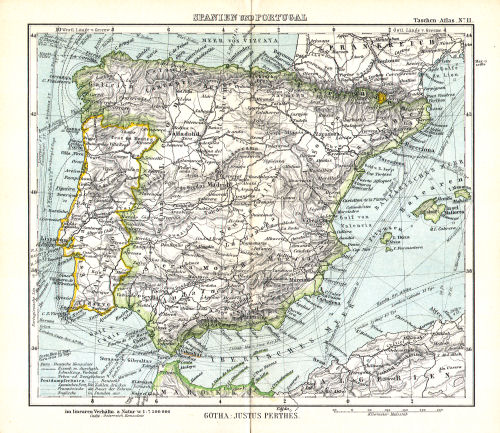 Perthes' Taschen-Atlas (1913)
11. Spanien und Portugal