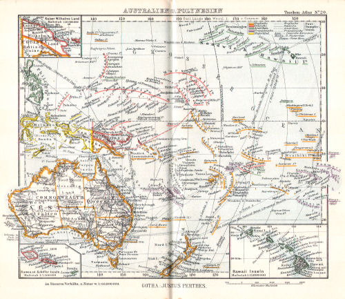 Perthes' Taschen-Atlas (1913)
20. Australien u. Polynesien