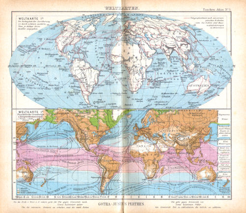 Perthes' Taschen-Atlas (1921)
1. Weltkarten