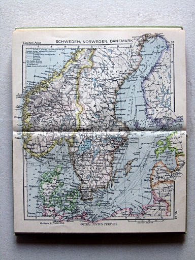 Perthes Taschenatlas der ganzen Welt (1940)
33. Schweden, Norwegen, Dänemark