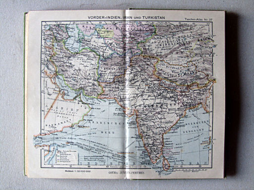 Perthes Taschenatlas der ganzen Welt (1940)
37. Vorder-Indien, Iran und Turkistan