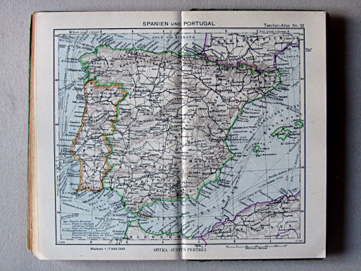 Perthes Taschenatlas der ganzen Welt (1942)
32. Spanien und Portugal