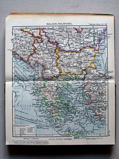 Perthes Taschenatlas der ganzen Welt (1942)
36. Balkan-Halbinsel