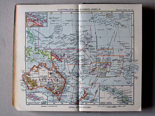 Perthes Taschenatlas der ganzen Welt (1942)
41. Australien und Südsee-Inseln