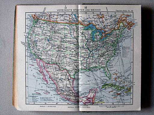 Perthes Taschenatlas der ganzen Welt (1942)
43. Vereinigte Staaten und Mexiko