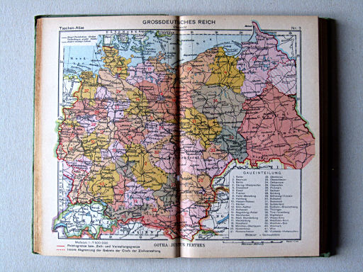 Perthes Taschenatlas der ganzen Welt (1944)
3. Grossdeutsches Reich, Übersicht