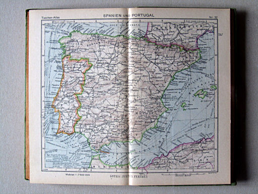 Perthes Taschenatlas der ganzen Welt (1944)
32. Spanien und Portugal